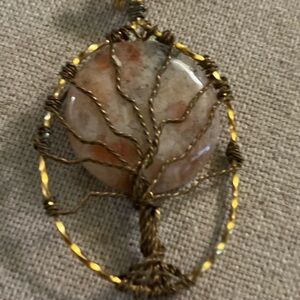 Artisan Gold Wire Wrapped Tree Pendent